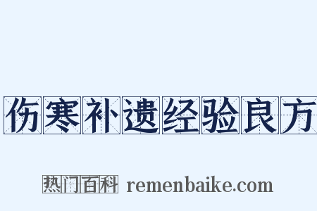 伤寒补遗经验良方是什么意思的图片